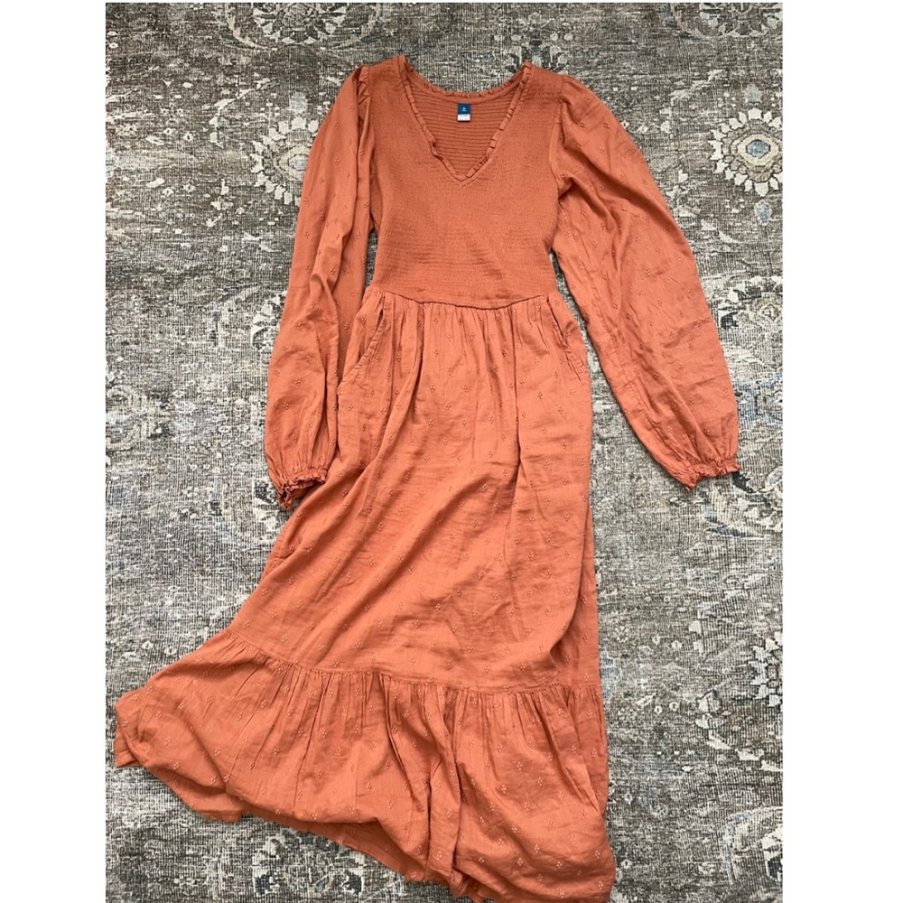 Christy Dawn Style Smocked Bust Embroidered Maxi Dress